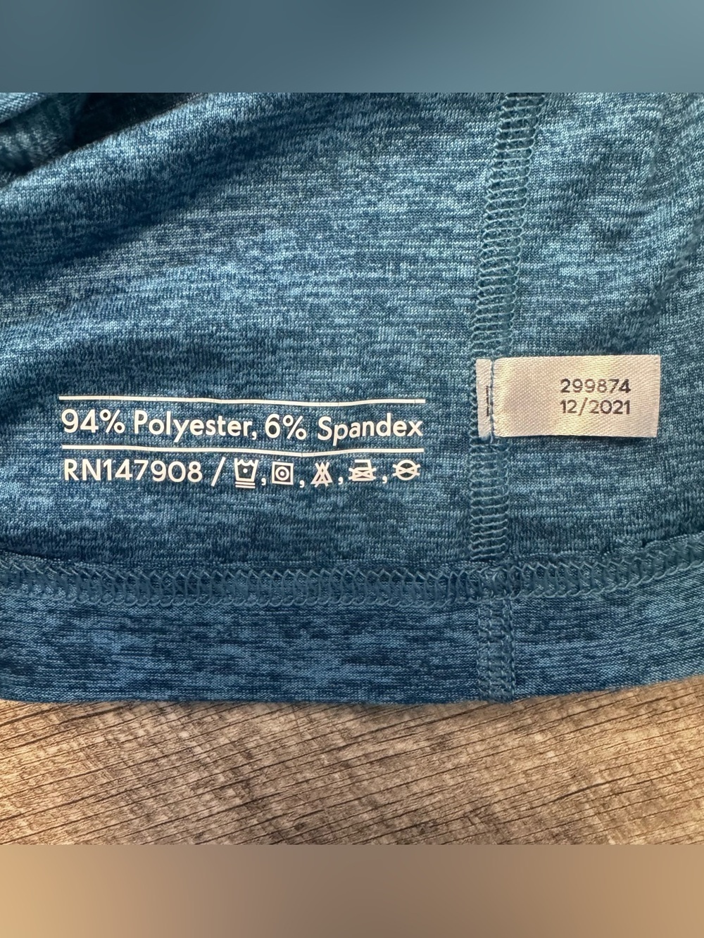 Outdoor Voices All Day Tank Top Teal Space Dye Performance Mens Sz. M - Picture 6 of 7